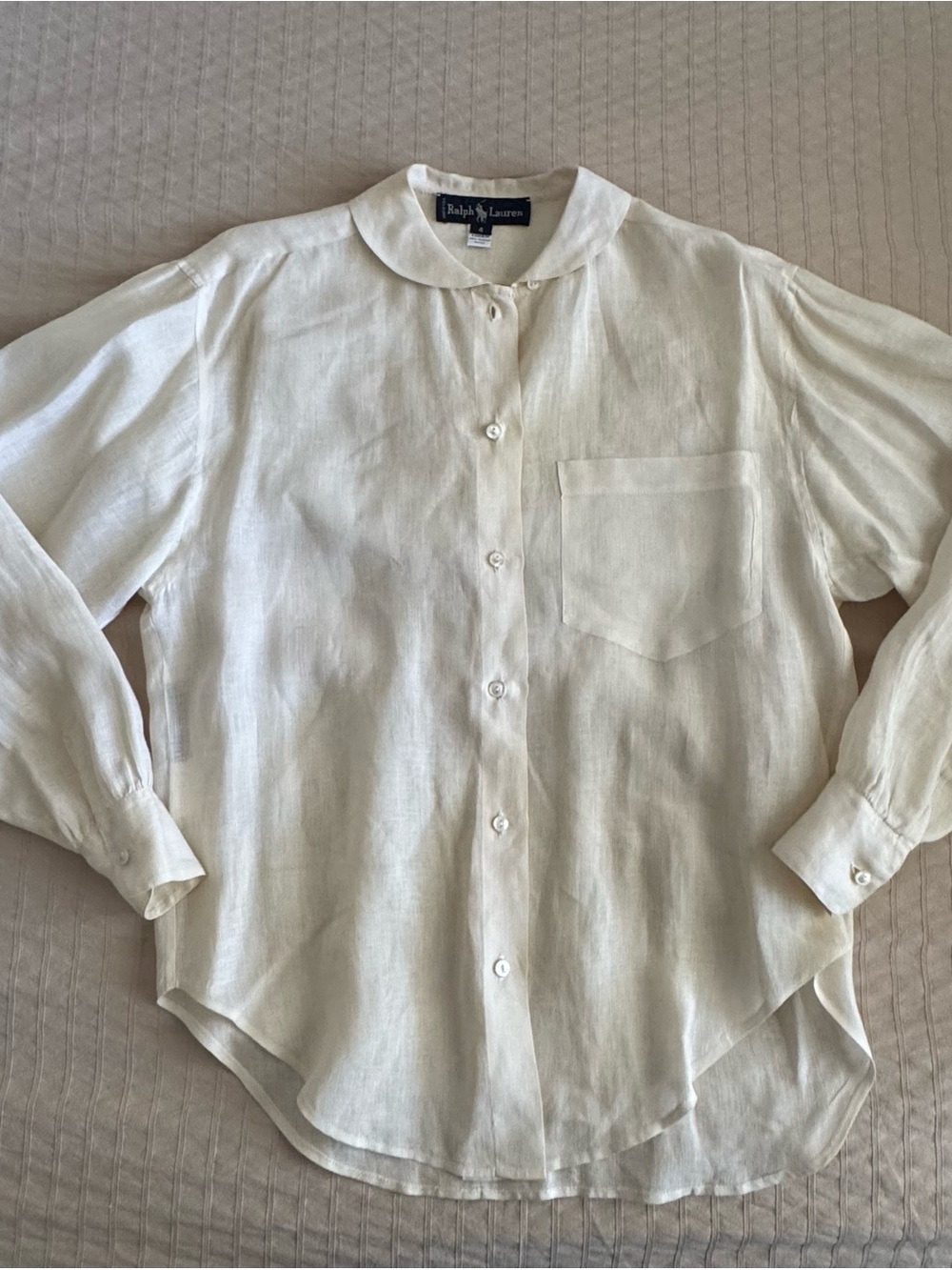 Ralph Lauren White Linen Shirt
